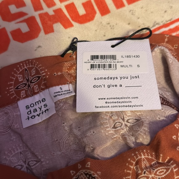 NWT Somedays Lovin’ Heart Of A Fighter Ra Ra Skirt - Picture 5 of 5